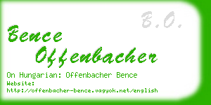 bence offenbacher business card